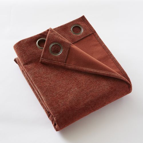 Rideau Petite Hauteur 140 X 180 Cm – Occultant Doublé Polaire – Bjorn Terracotta