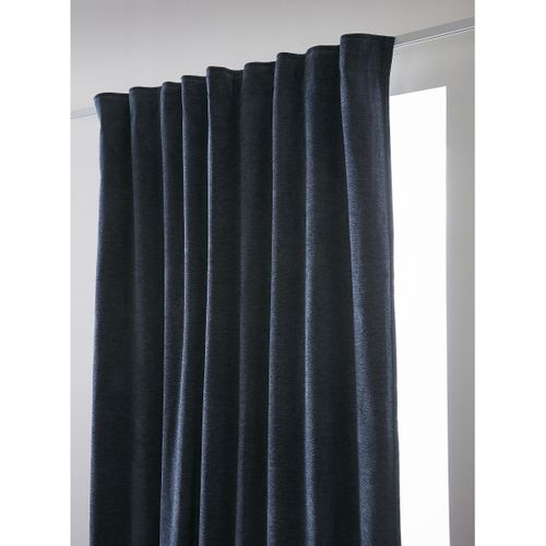 Rideau Occultant 140 X 260 Cm – Galon Fronceur Couture Invisible – Blackout et Polaire – Bjorn Bleu