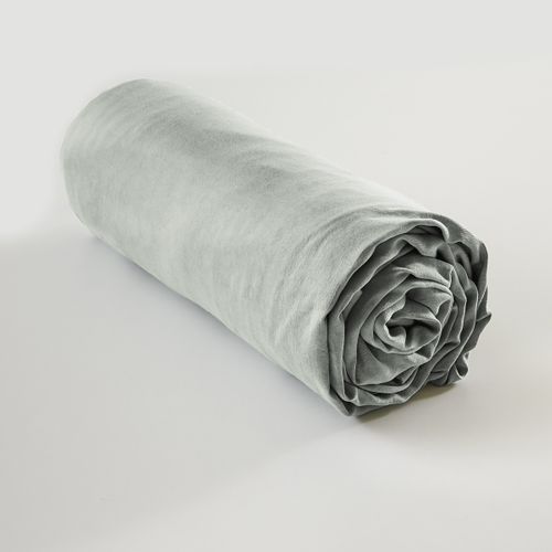 Drap-housse 140 X 190 Cm – Lyocell Uni Lysandre – Lichen – Bonnet 30 Cm