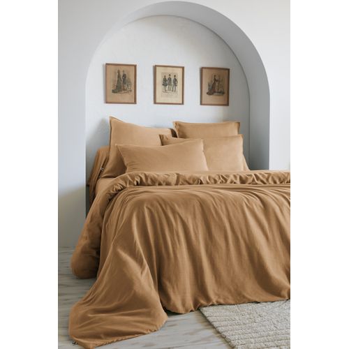 Taie D’oreiller 63 X 63 Cm En Lyocell - Modèle Lysandre Camel