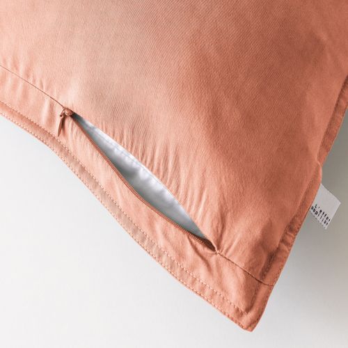 Taie D’oreiller 50 X 70 Cm En Lyocell – Modèle Lysandre Terracotta