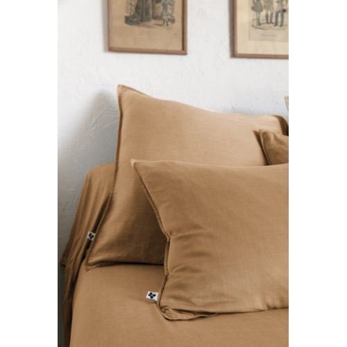 Taie De Traversin 43 X 185 Cm - Lyocell Uni Lysandre Camel - 147 G/m²