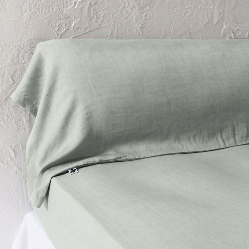 Taie De Traversin 43 X 185 Cm - Lyocell Uni Lysandre Lychen - 147 G/m²