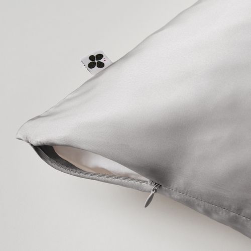 Taie D’oreiller 50 X 70 Cm – 100 % Soie De Mûrier – Soanne Argent