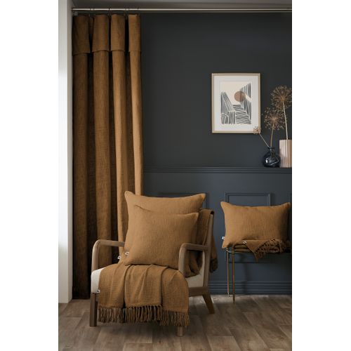 Rideau Ajustable Sixtine – 140 X 270 Cm – Coton Flammé – Camel