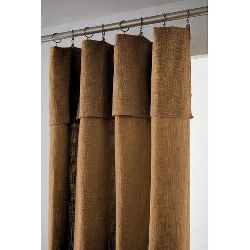 Rideau Ajustable Sixtine – 140 X 270 Cm – Coton Flammé – Camel