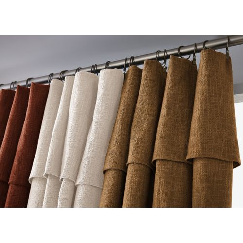 Rideau Ajustable Sixtine – 140 X 270 Cm – Coton Flammé – Camel