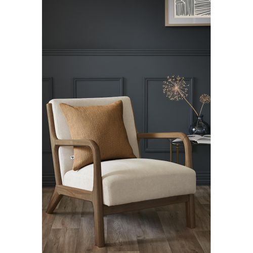 Coussin Déhoussable 45 X 45 Cm – 100 % Coton Texturé – Sixtine Camel