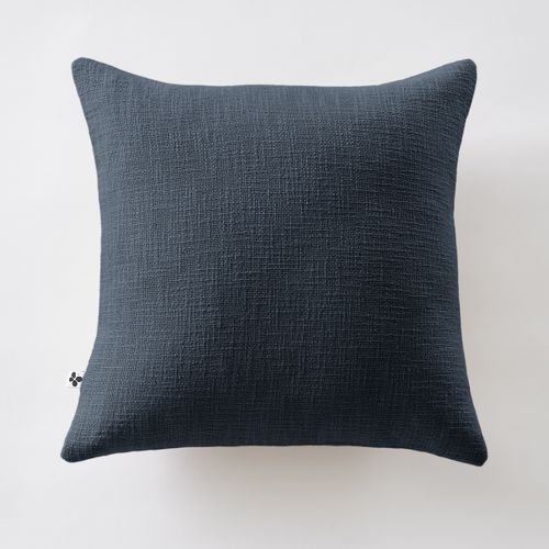 Coussin Déhoussable 45 X 45 Cm – 100 % Coton Texturé – Sixtine Bleu Minuit