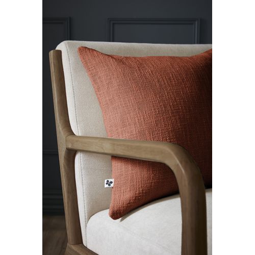 Coussin Déhoussable 45 X 45 Cm – 100 % Coton Texturé – Sixtine Terracotta