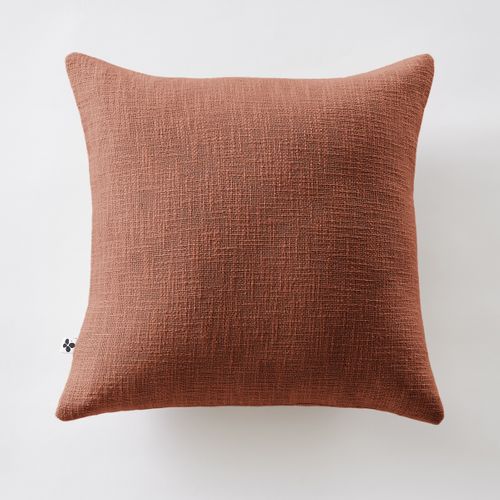 Coussin Déhoussable 45 X 45 Cm – 100 % Coton Texturé – Sixtine Terracotta
