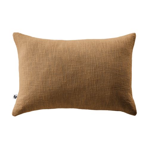 Coussin Déhoussable 40 X 60 Cm – 100 % Coton Texturé – Sixtine Camel