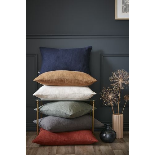 Coussin Déhoussable 40 X 60 Cm – 100 % Coton Texturé – Sixtine Camel