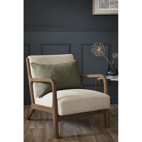 Coussin Déhoussable 40 X 60 Cm – 100 % Coton Texturé – Sixtine Thym