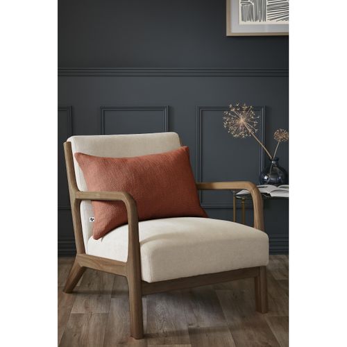 Coussin Déhoussable 40 X 60 Cm - 100% Coton Sixtine Terracotta