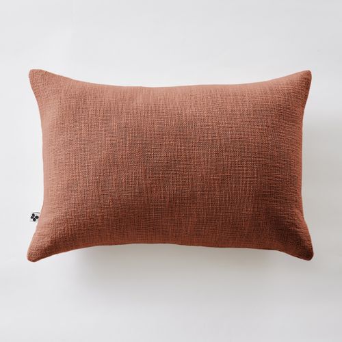 Coussin Déhoussable 40 X 60 Cm - 100% Coton Sixtine Terracotta