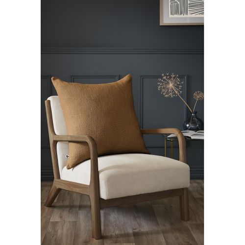 Coussin Déhoussable 60 X 60 Cm - 100% Coton Sixtine Camel