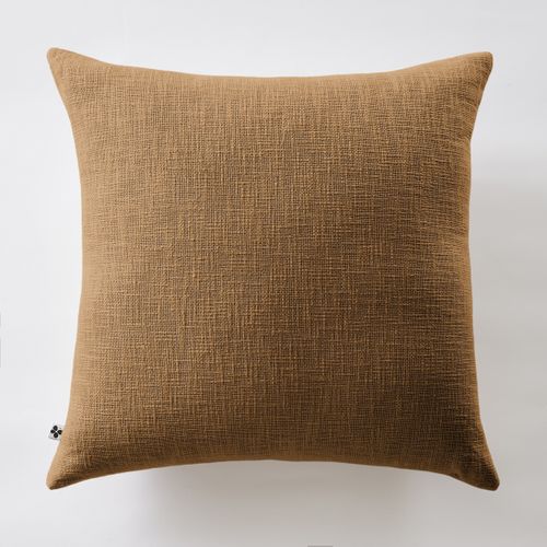 Coussin Déhoussable 60 X 60 Cm - 100% Coton Sixtine Camel
