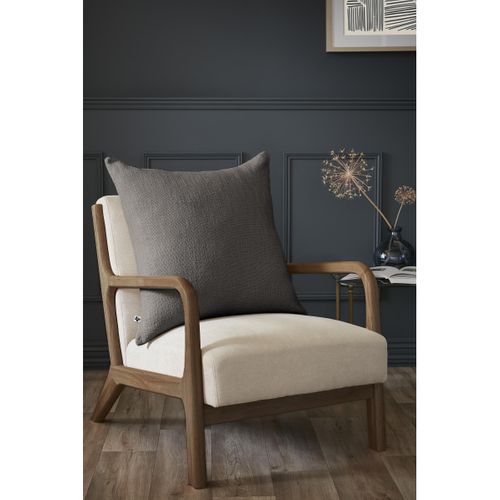 Coussin Déhoussable 60 X 60 Cm - 100% Coton Sixtine Ardoise