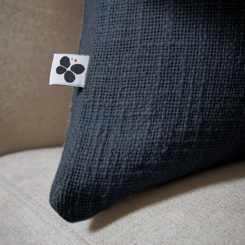 Coussin Déhoussable 60 X 60 Cm - 100% Coton Sixtine Bleu Marine