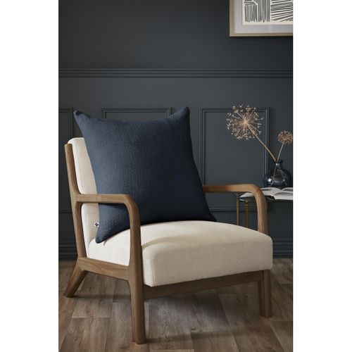 Coussin Déhoussable 60 X 60 Cm - 100% Coton Sixtine Bleu Marine