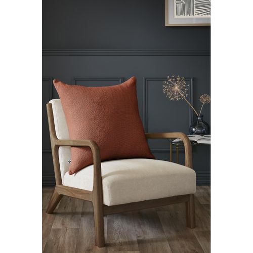 Coussin Déhoussable 60 X 60 Cm - 100% Coton Sixtine Terracotta