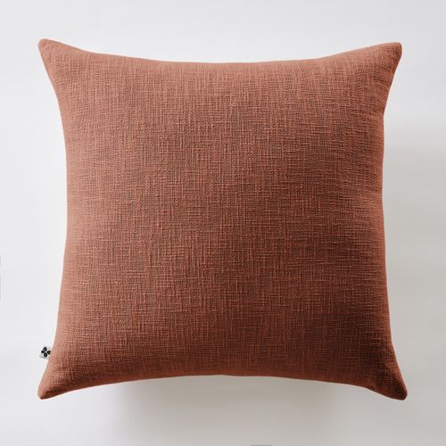 Coussin Déhoussable 60 X 60 Cm - 100% Coton Sixtine Terracotta