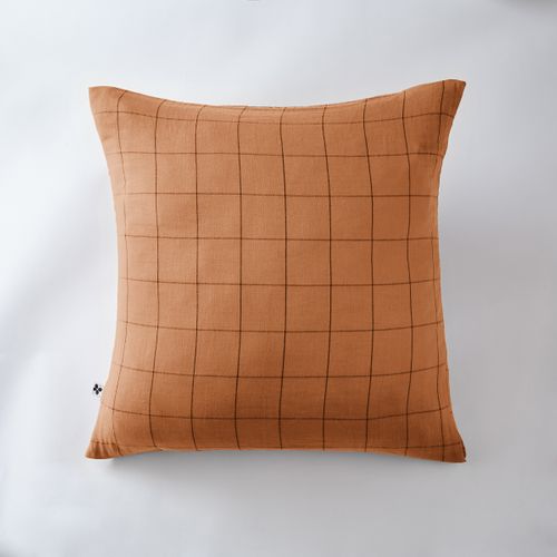 Taie D’oreiller 60 X 60 Cm – Gaze De Coton Tissée – Gaïa Match Abricot