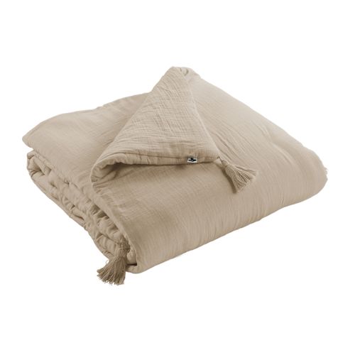 Édredon 150 X 150 Cm – Double Gaze De Coton – Gaïa Ficelle