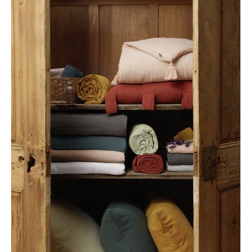 Taie D’oreiller 50 X 70 Cm – Double Gaze De Coton – Gaïa Ficelle