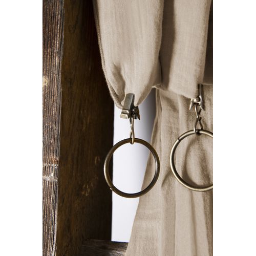 Rideau Ajustable + 8 Anneaux Pince 140 X 300 Cm – Gaze De Coton Gaïa – Ficelle
