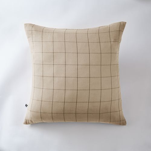 Taie D’oreiller 60 X 60 Cm – Gaze De Coton Tissée – Gaïa Match Ficelle