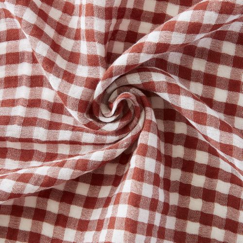 Taie D’oreiller 60 X 60 Cm – Gaze De Coton Tissée Teinte Vickie Terracotta