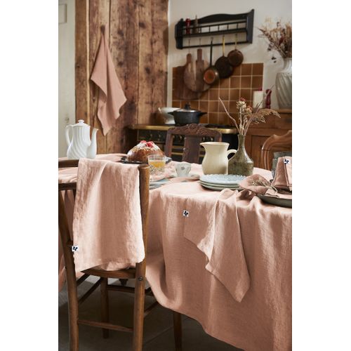 Nappe Rectangle 170 X 350 Cm – Lin Lavé – Vieux Rose