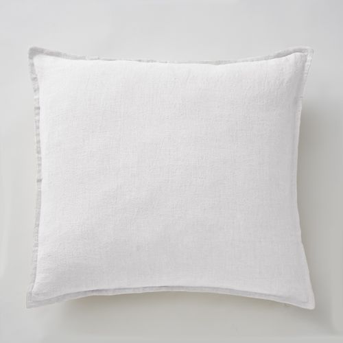 Taie D’oreiller 80 X 80 Cm – Lin Lavé Français Soline - Blanc
