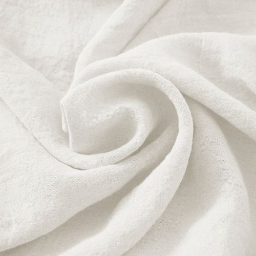 Drap Housse 90 X 190 Cm – Lin Lavé Français Luxe Soline – Blanc