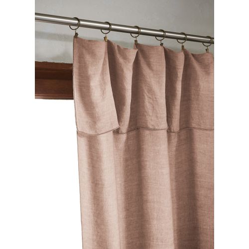 Rideau Ajustable 140 X 270 Cm – Lyocell Uni Lysandre Blush + 8 Anneaux Pince