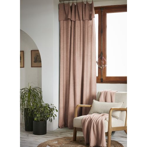 Rideau Ajustable 140 X 270 Cm – Lyocell Uni Lysandre Blush + 8 Anneaux Pince