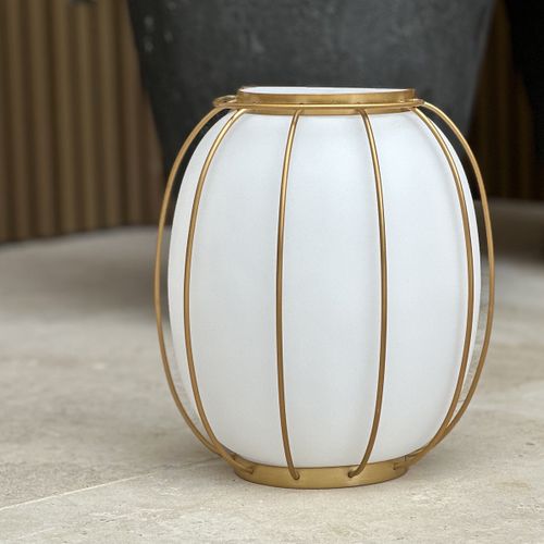 Lampe De Table Sans Fil Tulum Gris Metal H27cm