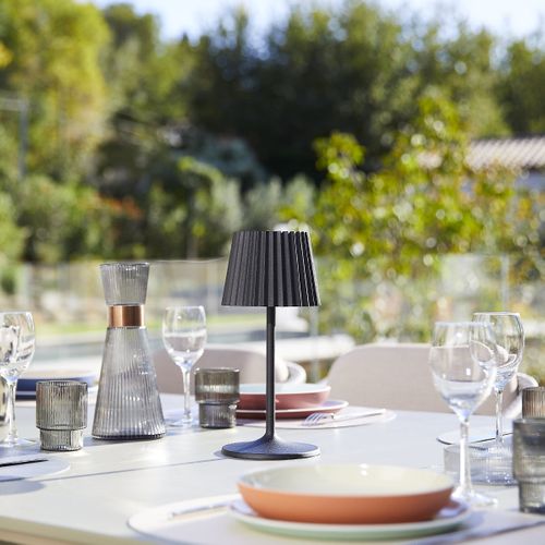 Lampe De Table Sans Fil Abby Noir H30cm