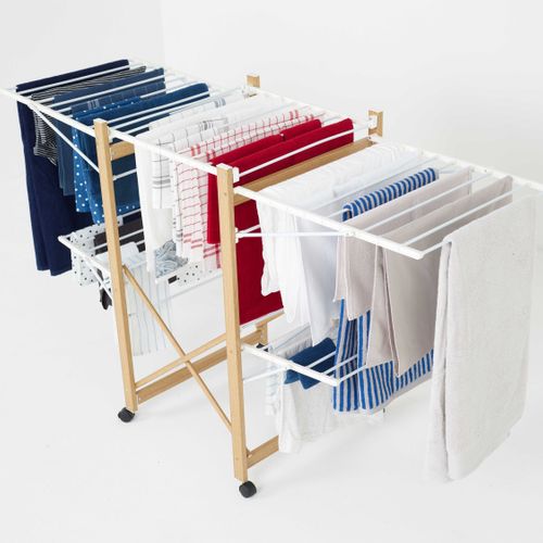 Séchoir à Linge Avec Roulettes Ushuaia Blanc 32m