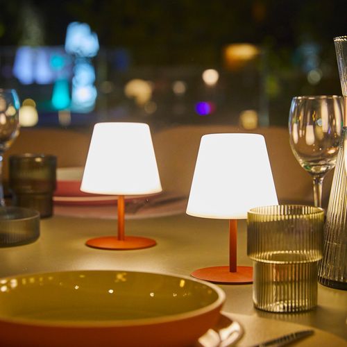 Set De 2 Lampes De Table Twins Terracotta Plastique H16cm