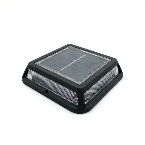 Lot De 8 Balise Solaires Quadry Noir Aluminium D12cm