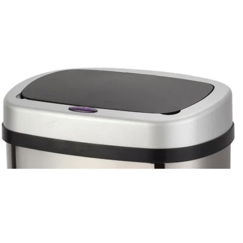 Couvercle De Poubelle Automatique Couvercle Gris Plastique 41cm