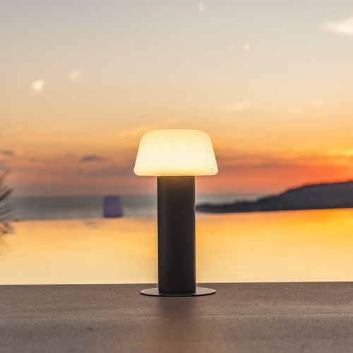 Lampe De Table Malo Noir Aluminium H21 Cm