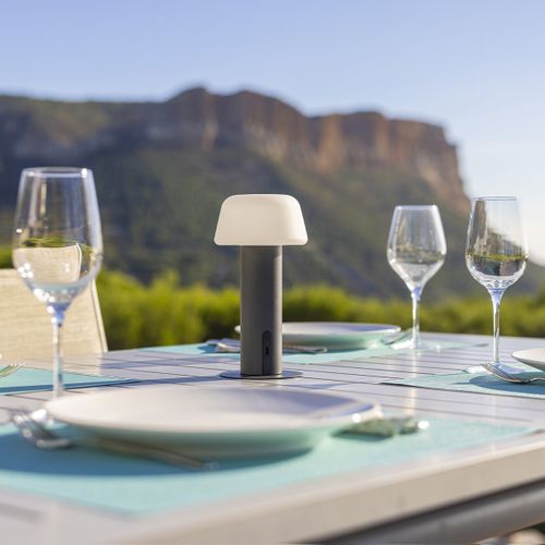 Lampe De Table Malo Noir Aluminium H21 Cm