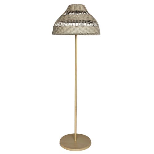 Lampadaire Sans Fil Elion Beige Rotin H168cm