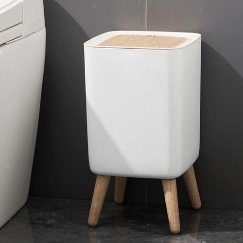 Poubelle De Salle De Bain Push Malmo 10l