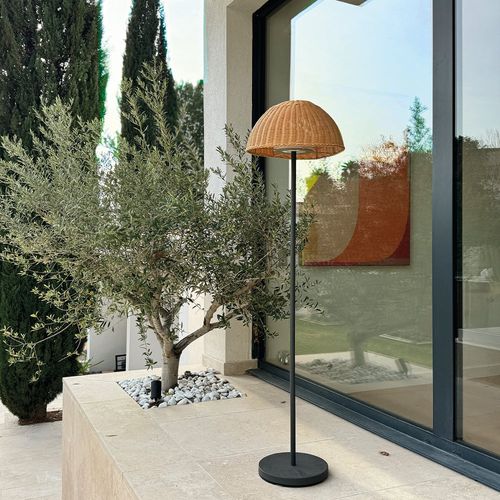 Lampadaire Sans Fil Faroe Tall Beige Polyrotin H160cm