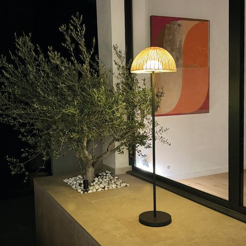 Lampadaire Sans Fil Faroe Tall Beige Polyrotin H160cm